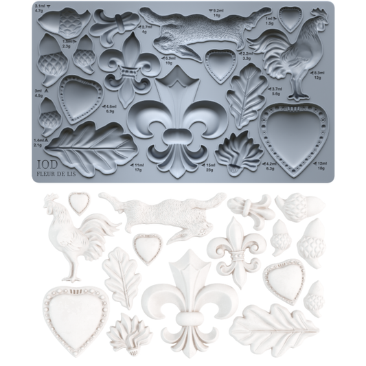 Fleur de Lis 6X10 IOD Mould