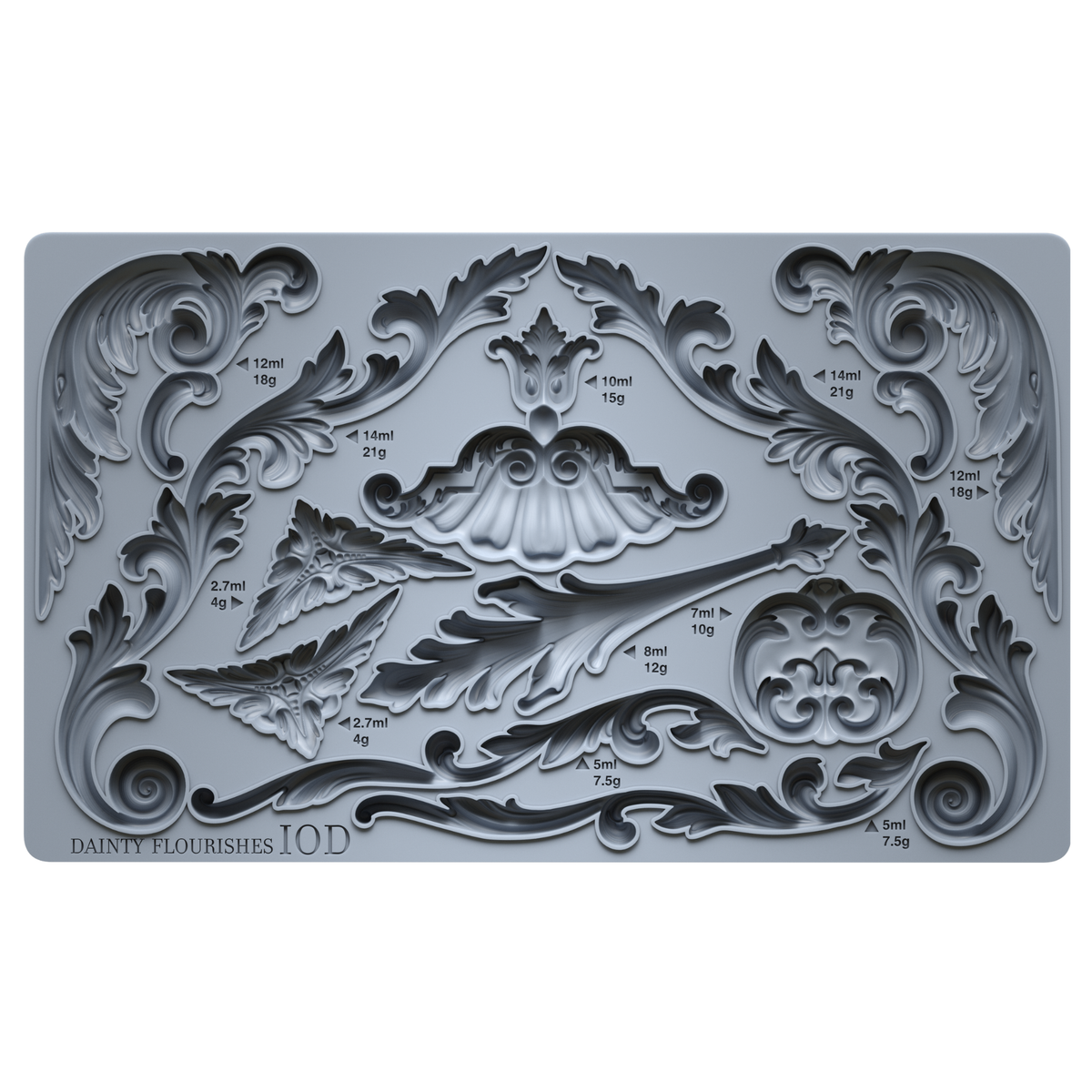 Dainty Flourishes 6X10 IOD Mould