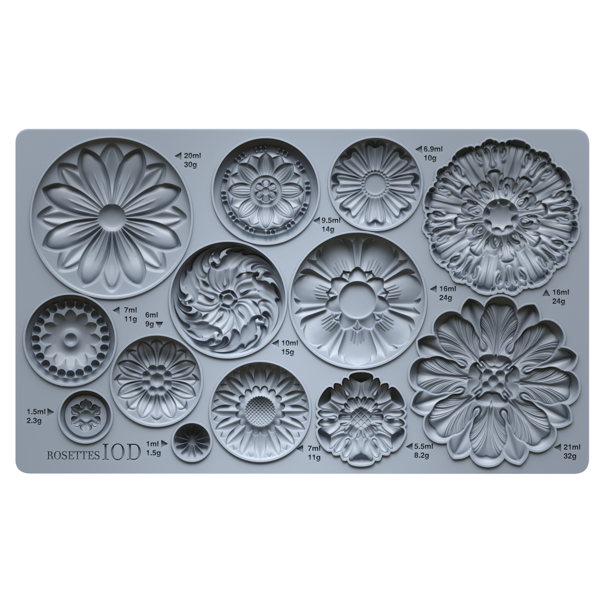 Rosettes 6X10 IOD Mould