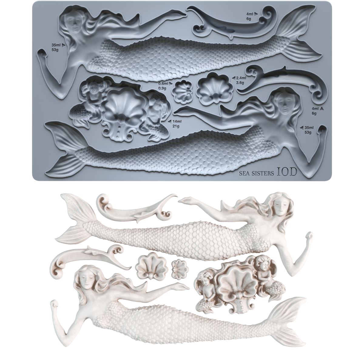 Sea Sisters 6X10 IOD Mould