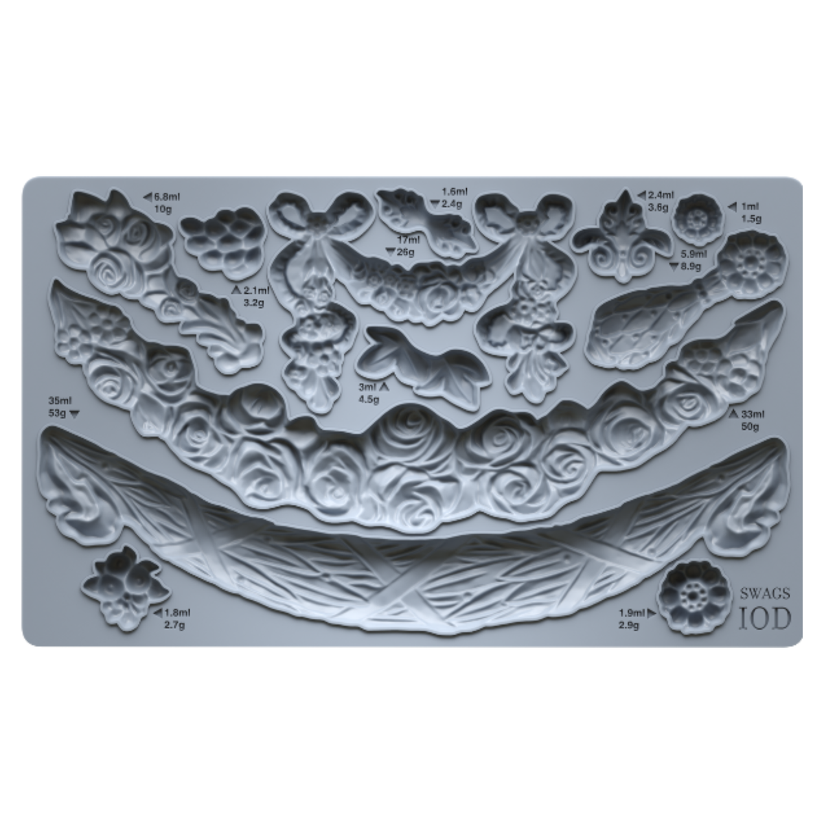 Swags 6X10 IOD Mould
