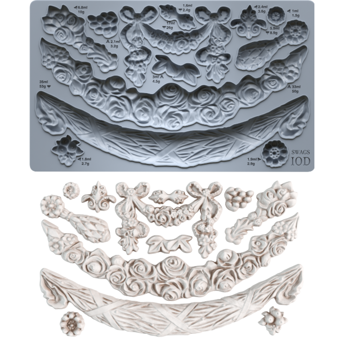 Swags 6X10 IOD Mould