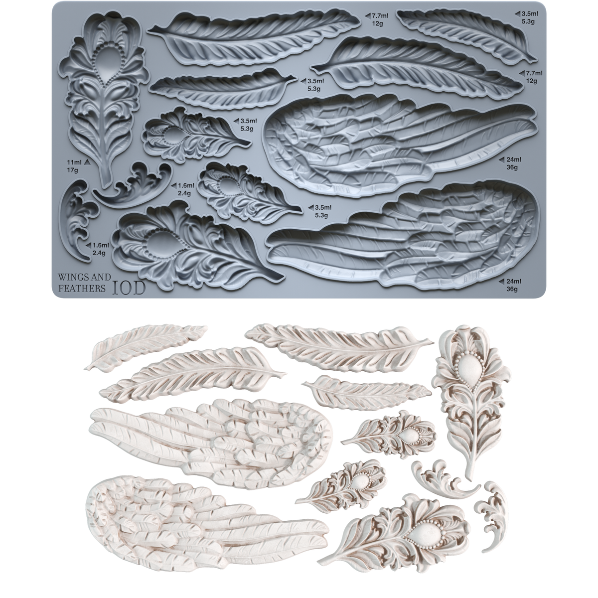 Wings & Feathers 6X10 IOD Mould