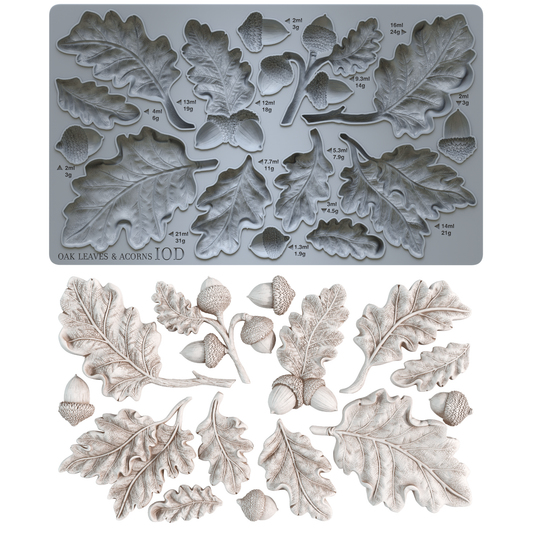 Oak Leaves & Acorns 6x10 IOD Mould™