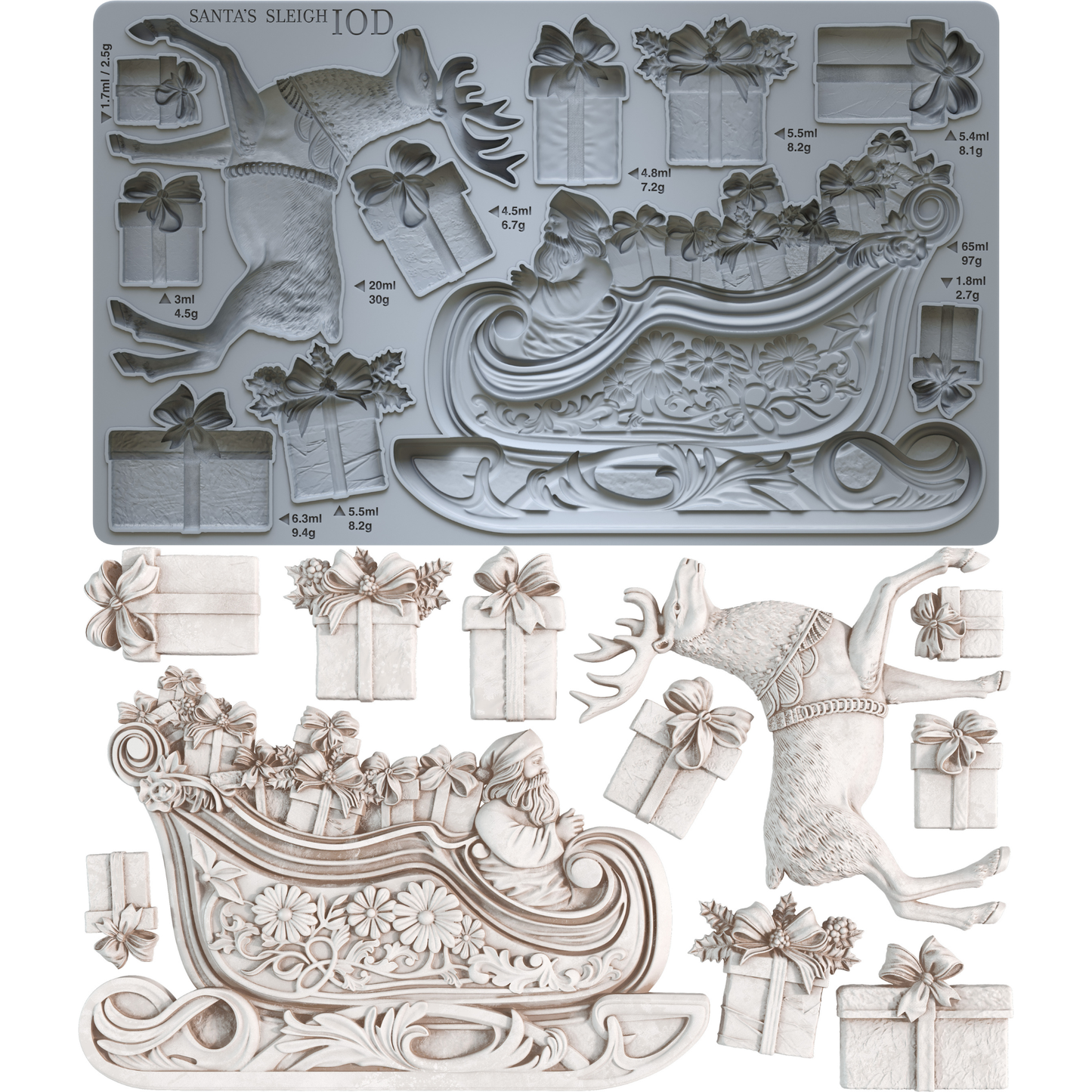 Santa's Sleigh 6x10 IOD Mould™
