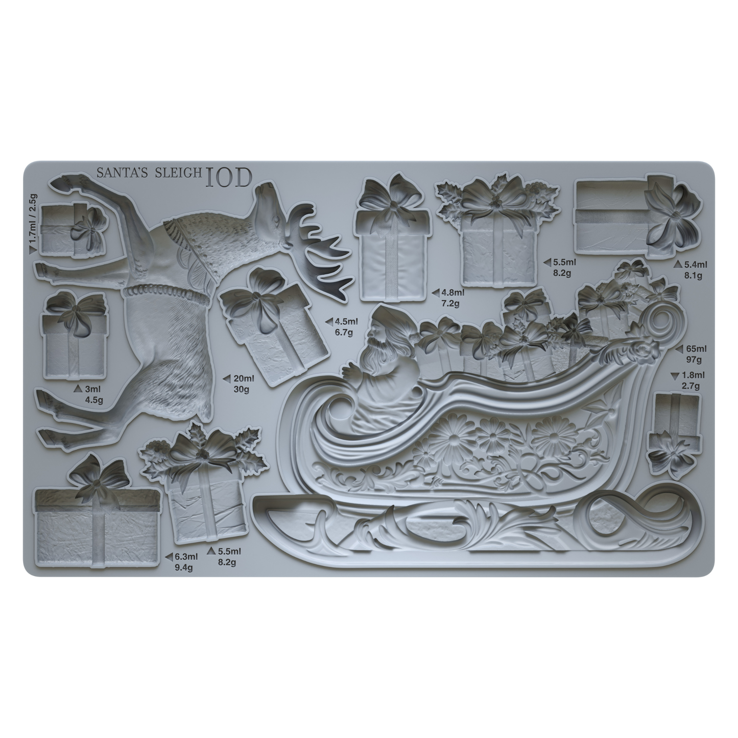 Santa's Sleigh 6x10 IOD Mould™